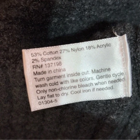 JF J.FERRAR x JASON BOLDEN Long Sleeve 3/4 Zip Charcoal Sweater Size XL - Picture 5 of 6